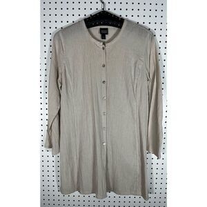 Eileen Fisher organic cotton button down blouse size S